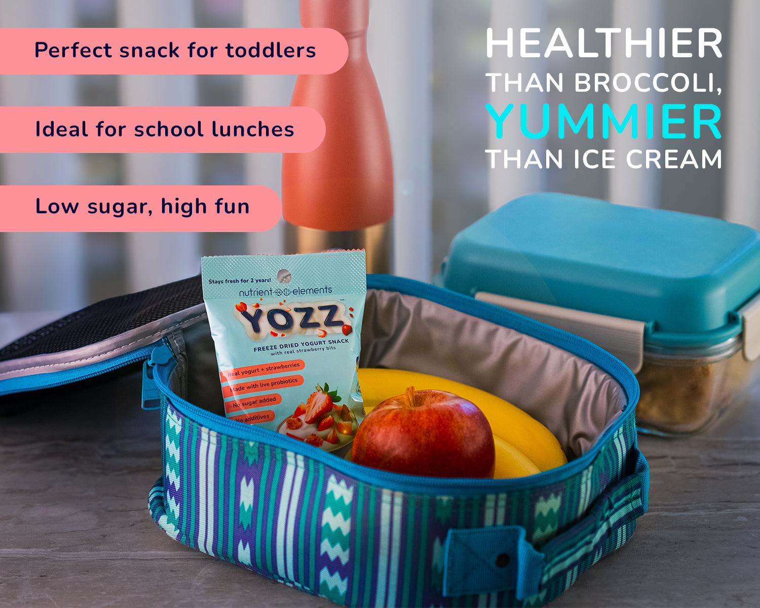 10 Pack - Yozz Freeze Dried Yogurt + Strawberry Probiotic Snack